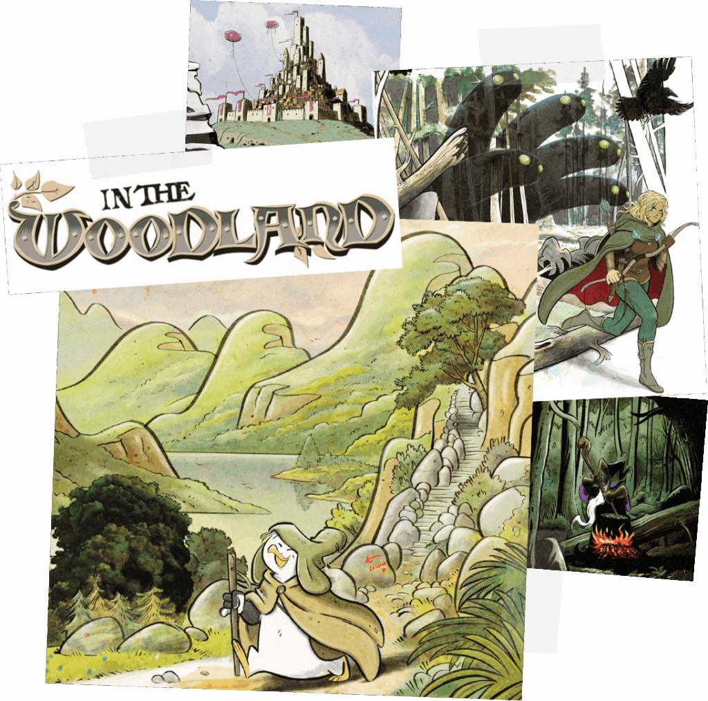 Panels from the comic "In the Woodland"