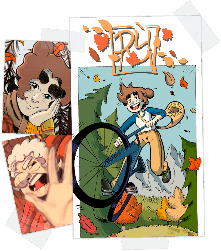 Three panels from the webcomic Rù